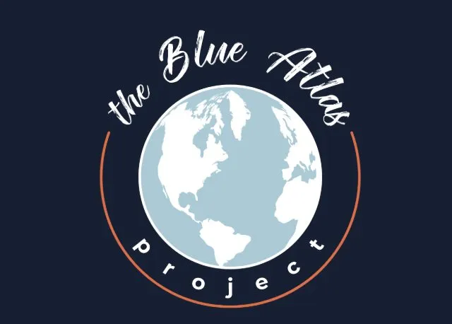 The Blue Atlas Project logo — a globe encircled by the organization's name on a navy field.